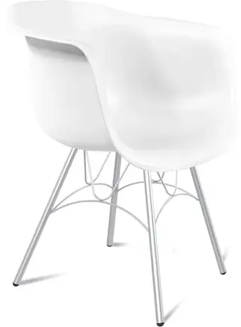 Стул с подлокотниками Sheffilton SHT-ST31/S100 (белый/хром лак) – изображение в каталоге