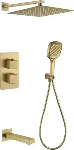 Душевая система Grocenberg GB5050 с термостатом (золото матовый) - изображение в каталоге