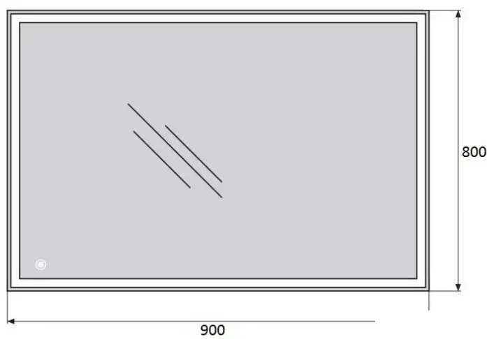 BelBagno Зеркало SPC-GRT-900-800-LED-TCH – фото товара