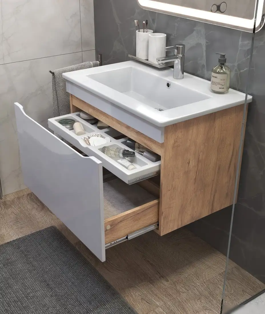 Vigo Тумба под умывальник Grani 750-0-1 Оскар подвесная (дуб золотой) – фото товара