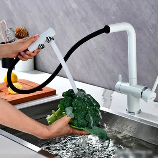 Смеситель Paulmark Serpentine SE213222-431 (белый матовый) - фото товара