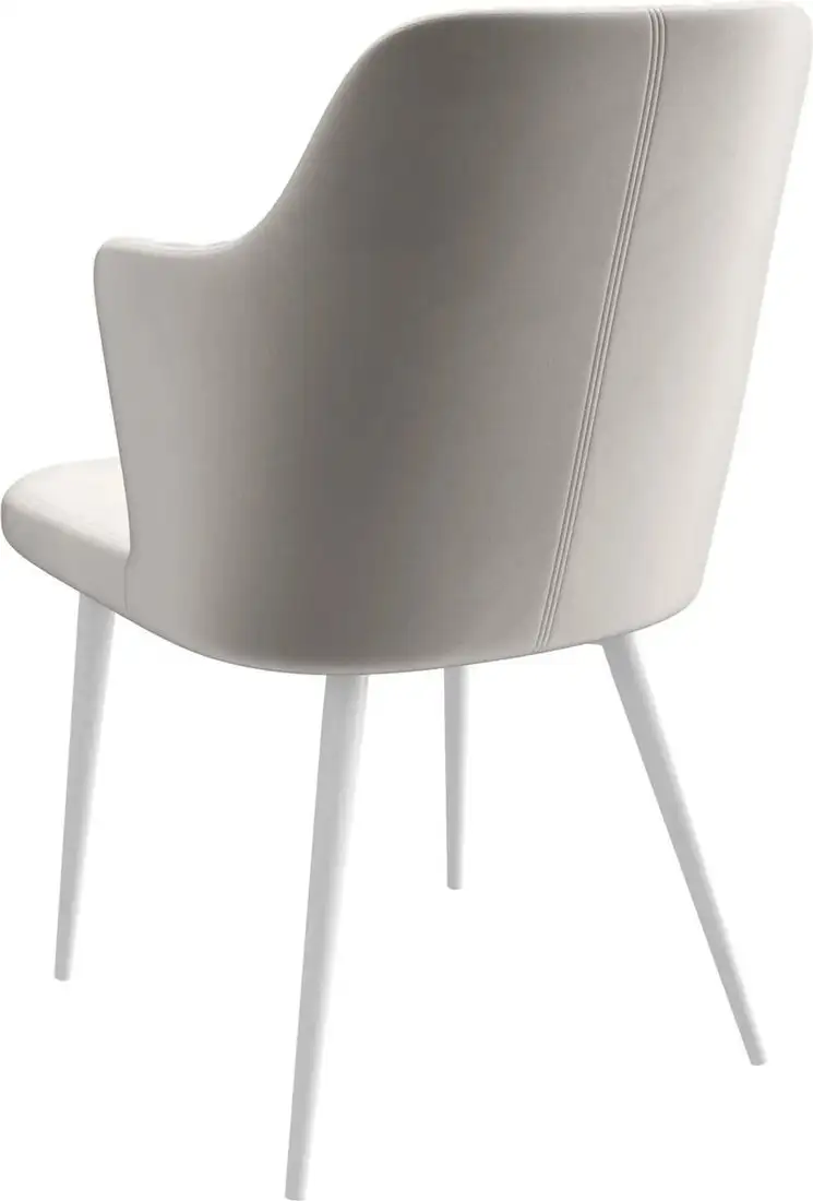 Стул с подлокотниками Мамадома Freddy (d08 Platinum Lux/белый)