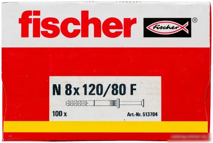 Дюбель-гвоздь Fischer N 8 x 120/80 F 513704 (100 шт) – фото товара