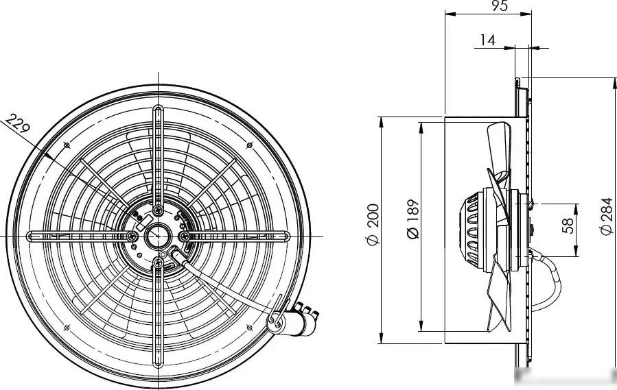 Осевой вентилятор Bahcivan BDRAX 300-4K – фото товара