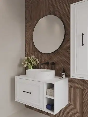 ЗОВ Тумба под умывальник Анталья 80 A80LWMWC0 (белый матовый) – изображение в каталоге