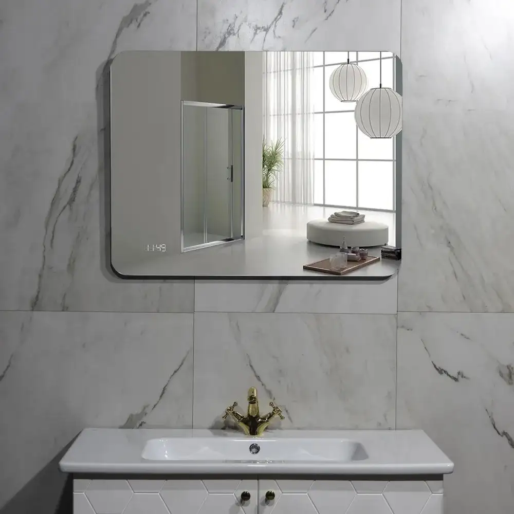 Пекам Зеркало Marta Fly 80x60 MartaFly-80x60dpcl (с подсветкой, сенсором на взмах руки, подогревом и часами) – фото товара