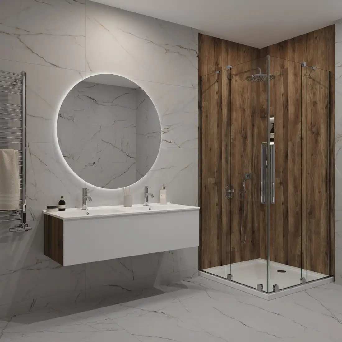 ЗОВ Тумба с умывальником Кито 120 K120LA0MWM-OL120 (аттик/белый матовый) – фото товара