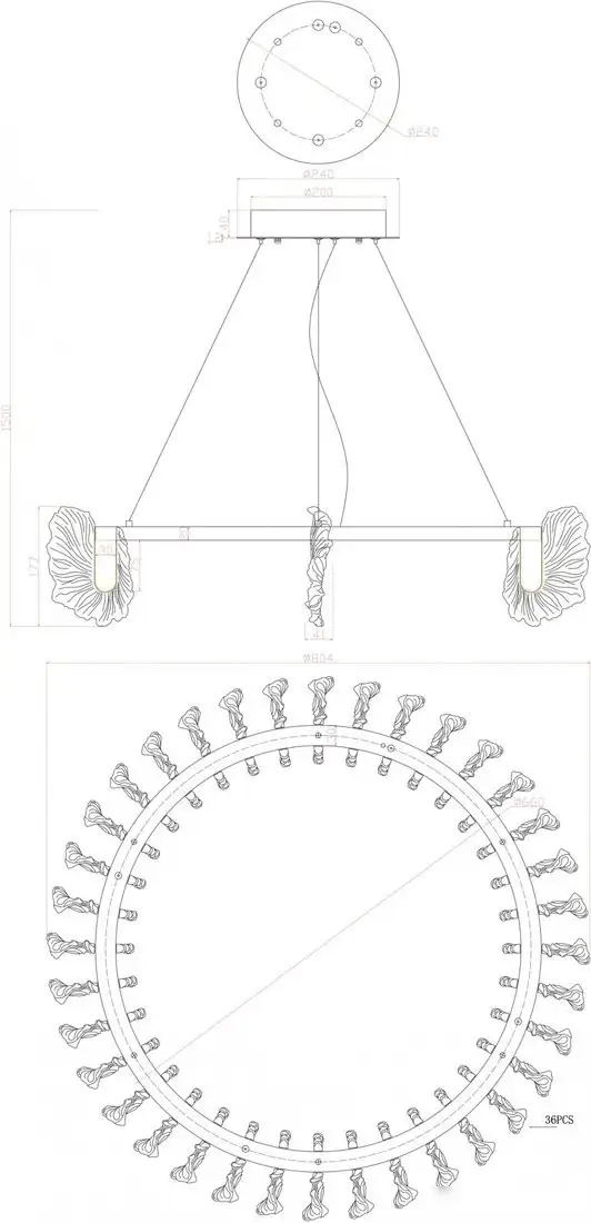 Подвесная люстра Divinare Anna 1138/01 LM-125