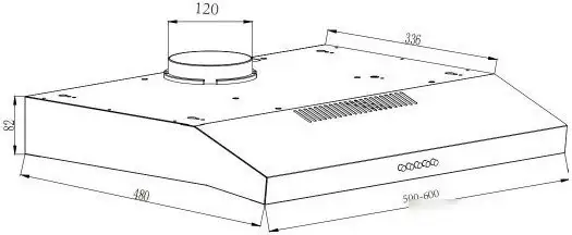 Кухонная вытяжка Schtoff C1-T500 BK - фото товара