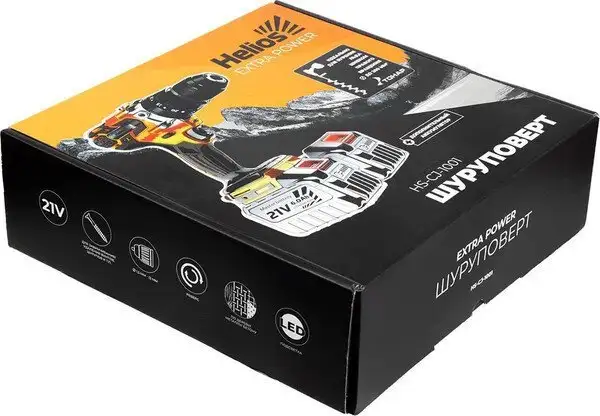 Ударная дрель-шуруповерт Helios HS-CJ-1001 (с 2-мя АКБ) – фото товара