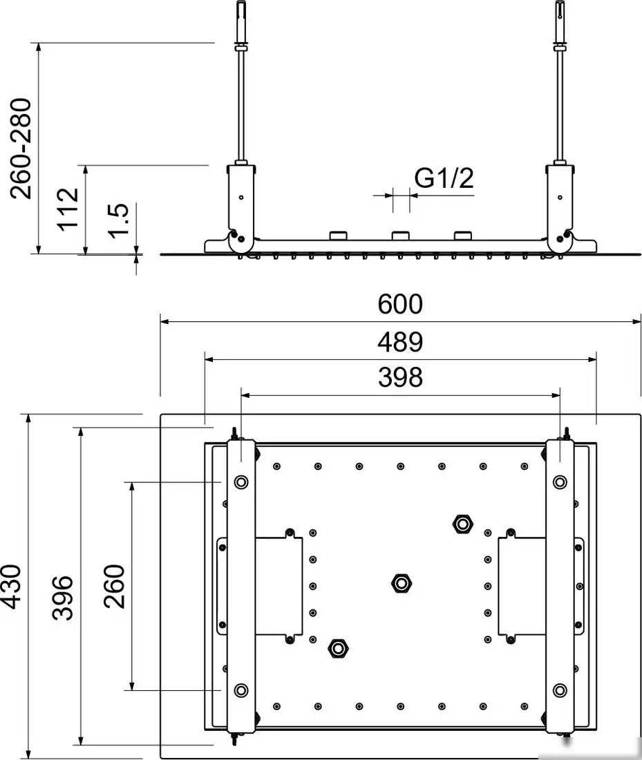 Верхний душ Aquatek AQ2083MB (черный матовый) - фото товара