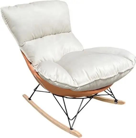 Кресло-качалка Mio Tesoro Монга-2 (бежевый/оранжевый) – фото товара