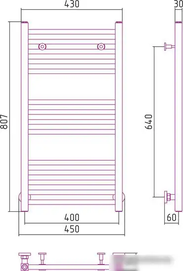 Полотенцесушитель Сунержа Модус 800x400 31-0250-8040 - фото товара