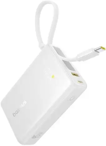 Внешний аккумулятор Baseus Picogo PPPG-1W45C Digital Display Power Bank 45W 10000mAh (белый) – изображение в каталоге