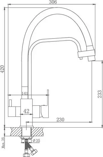 Смеситель Haiba HB76857 (черный) - фото товара
