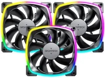 Комплект вентиляторов для корпуса Montech AX120 PWM 3 IN 1 (черный) – изображение в каталоге