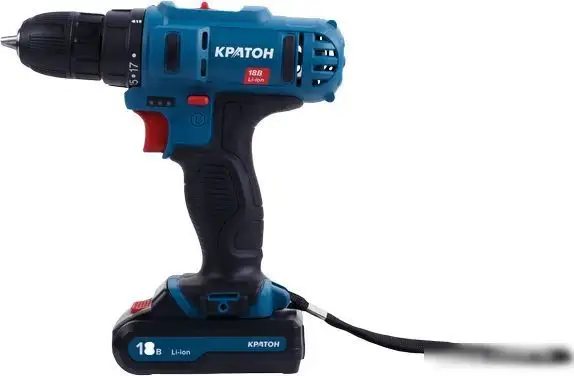 Дрель-шуруповерт Кратон CD-18-Li-2.0 31101057 (с 2-мя АКБ 2 Ач, кейс, оснастка) – фото товара