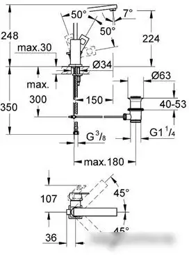 Смеситель Grohe Eurocube 23135000 - фото товара