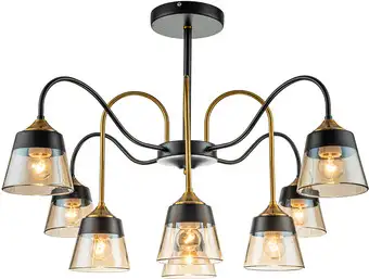 Подвесная люстра Escada 1147/8P (Black/Brass) – изображение в каталоге