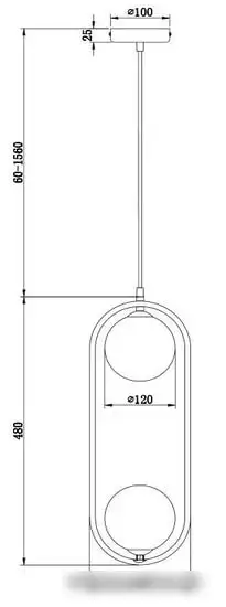 Подвесная люстра Maytoni Ring MOD013PL-02B – фото товара