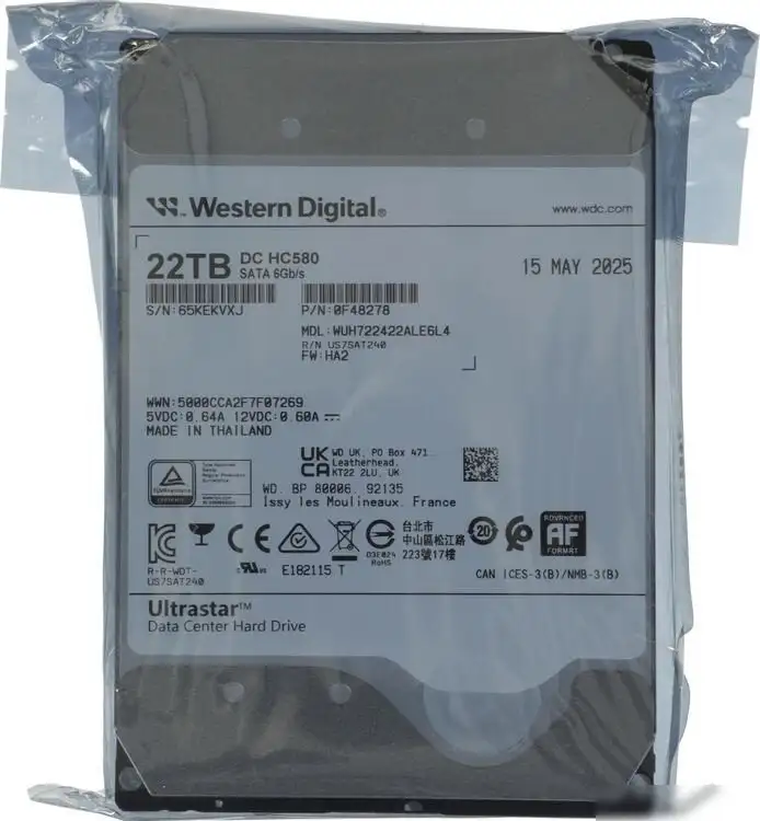 Жесткий диск WD Ultrastar DC HC580 22TB WUH722422ALE6L4 – фото товара