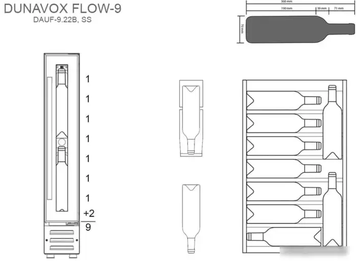 Винный шкаф Dunavox DAUF-9.22SS — фото товара