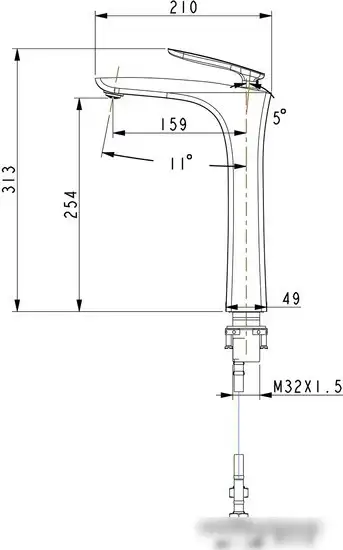 Смеситель Timo Helmi 4011/03F (черный) - фото товара
