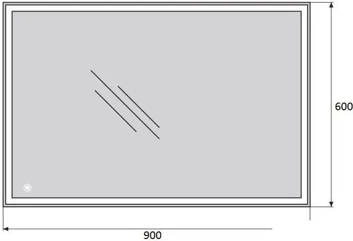 BelBagno Зеркало SPC-GRT-900-600-LED-TCH – фото товара