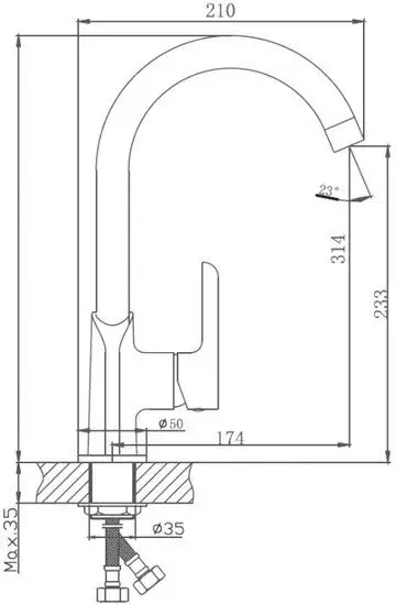 Смеситель Haiba HB70805-7 (черный) - фото товара