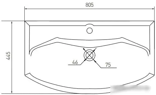 Умывальник Акватон Смайл 80 81x45 [1WH207783] - фото товара