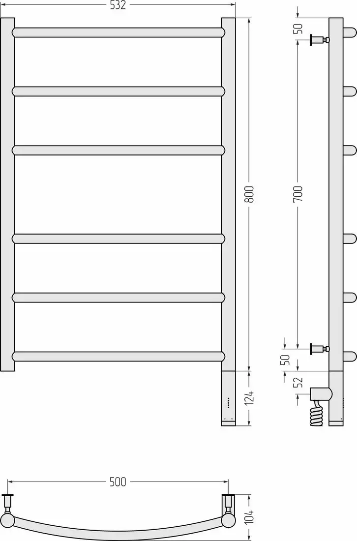 Полотенцесушитель Сунержа Галант 3.0 80x50 31-5801-8050 - фото товара
