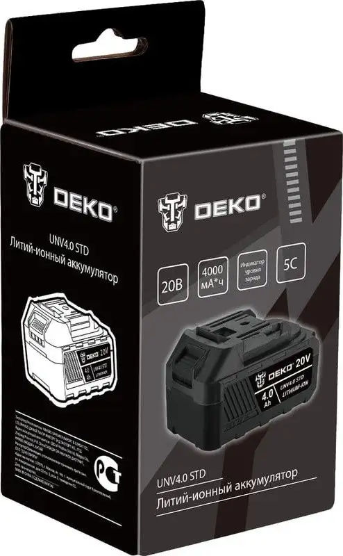 Аккумулятор Deko UNV4.0 STD 063-4494 (20В/4 Ач) – фото товара