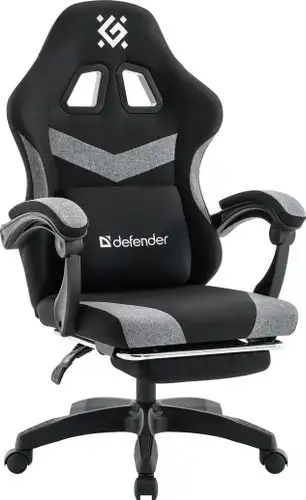 Игровое (геймерское) кресло Defender Runa Pro (черный/серый) – изображение в каталоге