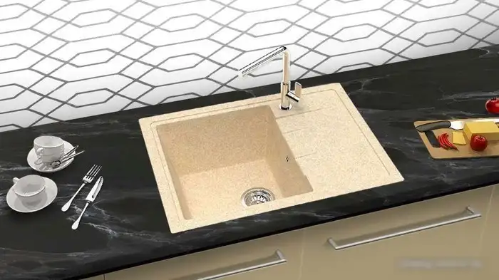 Кухонная мойка Berge BR-5850 (светлый дуб) - фото товара