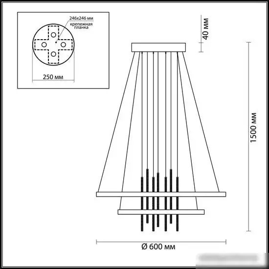 Подвесная люстра Odeon Light Monica 3901/63L – фото товара