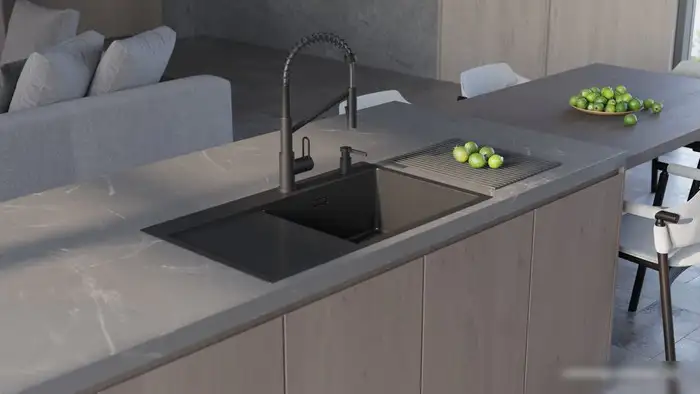 Дозатор для жидкого мыла Omoikiri OM-04 GM (вороненая сталь) – фото товара