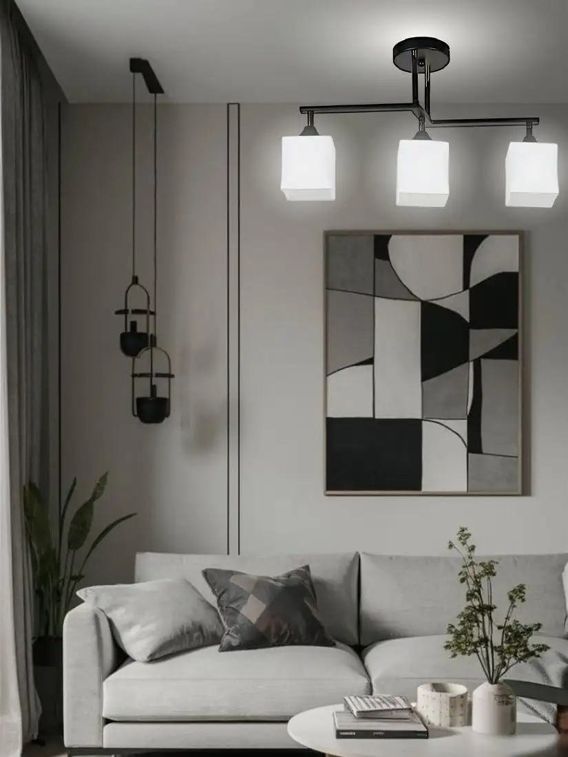 Люстра средней высоты Aitin Pro НПБ 02-3x60-101 33137/3 (черный/золото) – фото товара