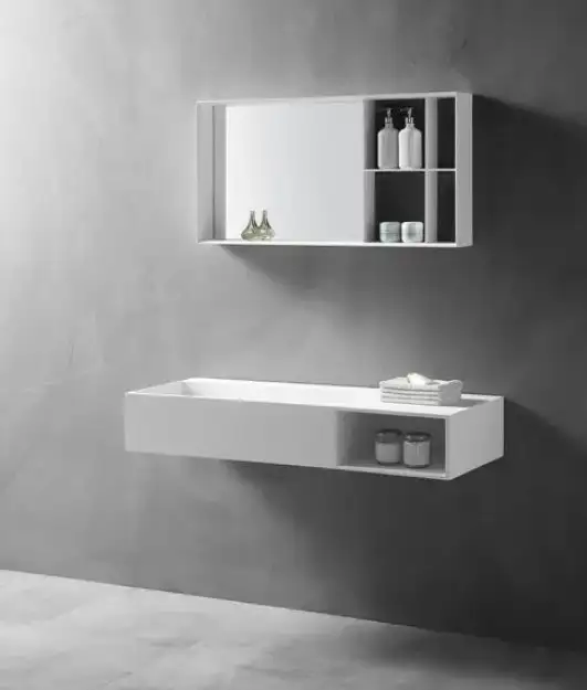 Abber Тумба с умывальником Stein AS2640-1.2 R (подвесной, белый матовый) – фото товара