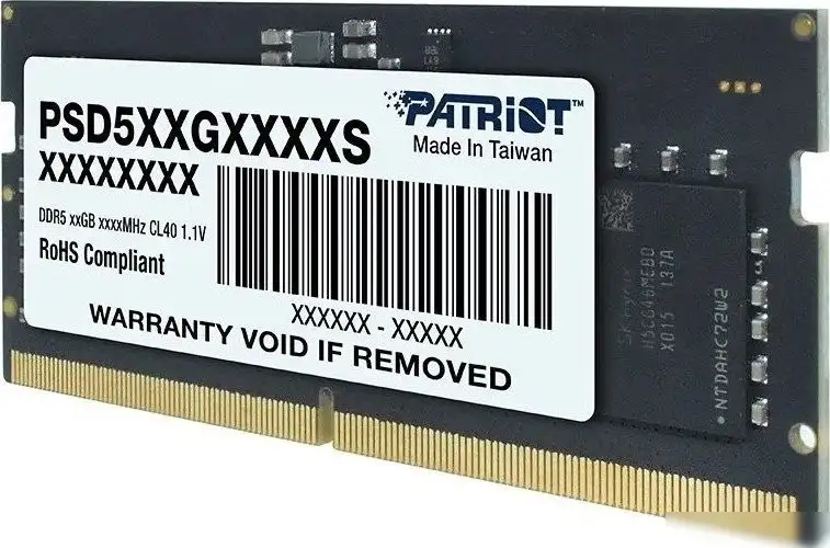 Оперативная память Patriot Signature Line 32ГБ DDR5 SODIMM 5600 МГц PSD532G56002S – фото товара