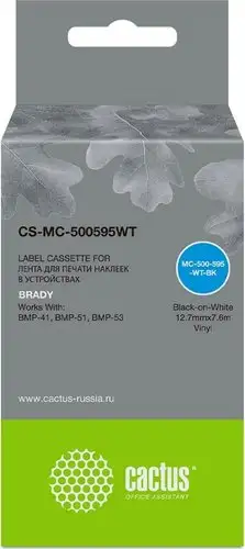 Картридж CACTUS CS-MC-500595WT (аналог Brady MC-500595WT) – изображение в каталоге
