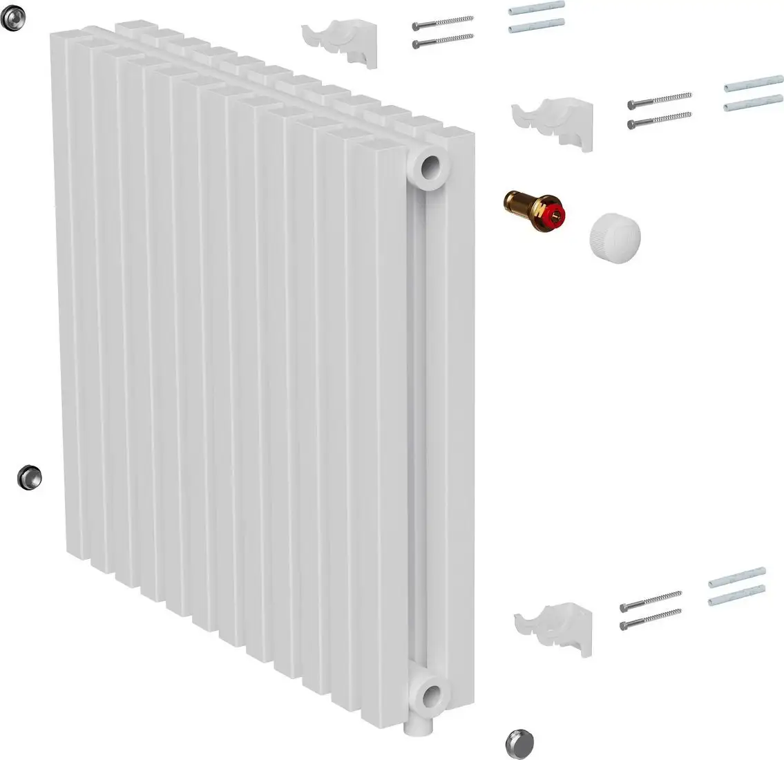 Дизайн-радиатор Royal Thermo Shift Q30 VC2050 - 28 секций RAL9016 - фото товара