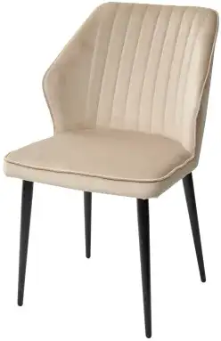Стул M-City Seattle-V 461MC03828 (бежевый 5 велюр/черный) – изображение в каталоге