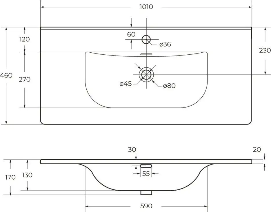 Умывальник BelBagno BB-8099-100 - фото товара