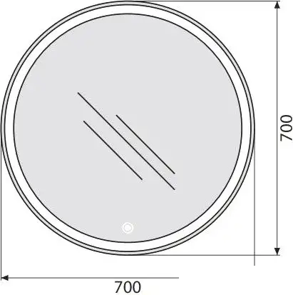 BelBagno Зеркало SPC-RNG-700-LED-TCH – фото товара