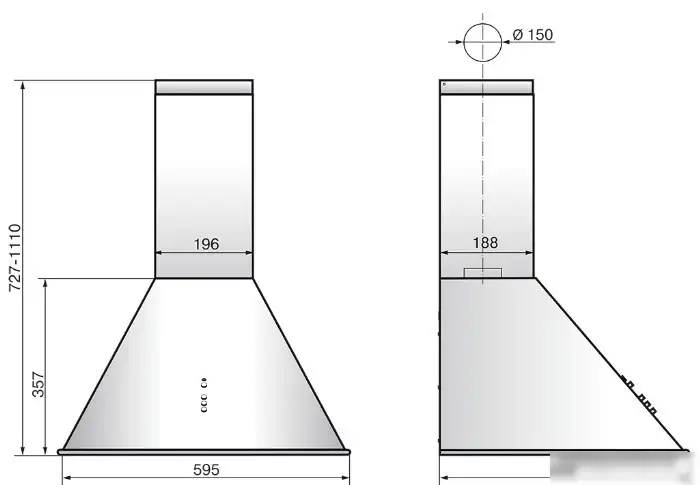 Кухонная вытяжка Elikor Ротонда 90П-650-П3Д 964121 (бежевый/дуб крем платина золото) - фото товара