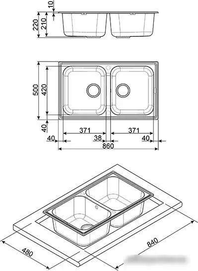 Кухонная мойка Smeg LZ862A2 - фото товара