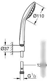 Душевой гарнитур Grohe Euphoria 110 Mono [27354000] - фото товара