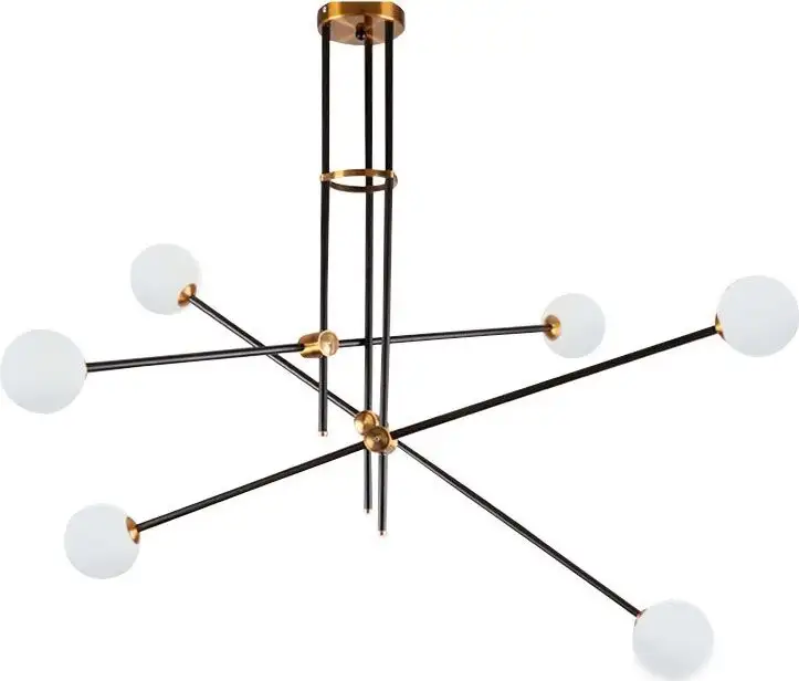 Подвесная люстра DeLight Collection Bistro Globe 9389P/6 (black/gold) – фото товара