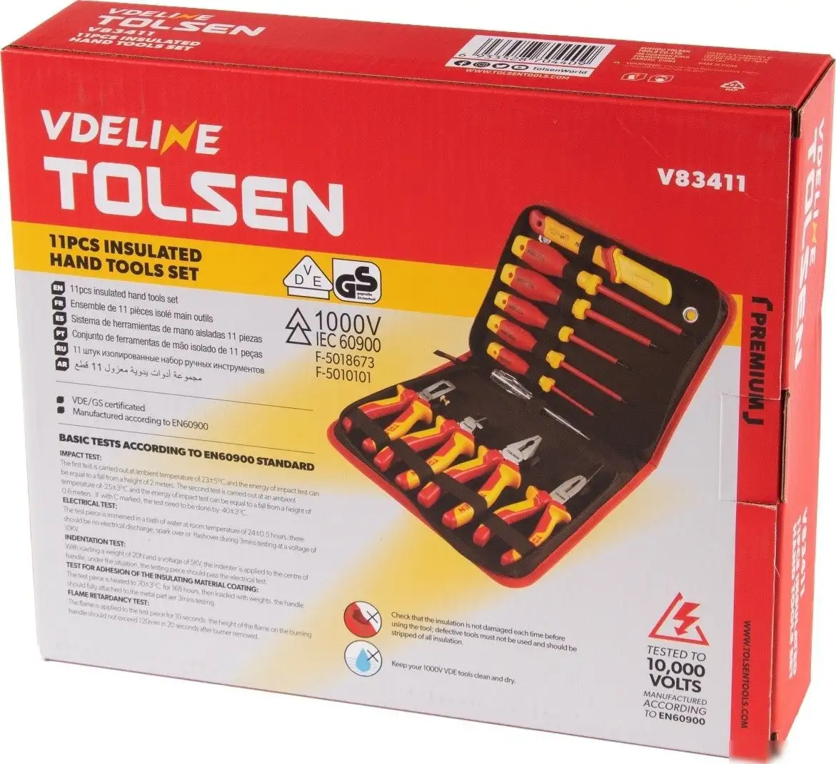 Универсальный набор инструментов Tolsen TTV83411 (11 предметов) – фото товара