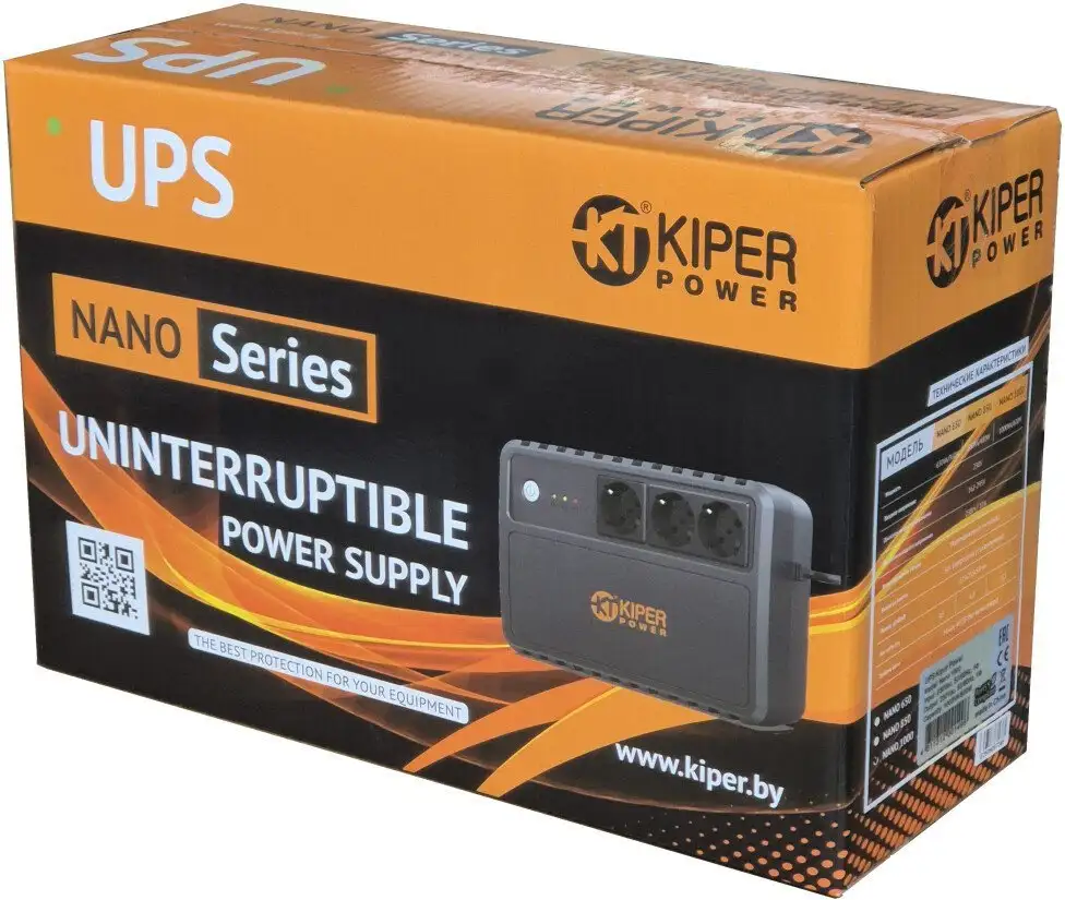 Источник бесперебойного питания Kiper Power Nano 850 (850VA/480W) – фото товара